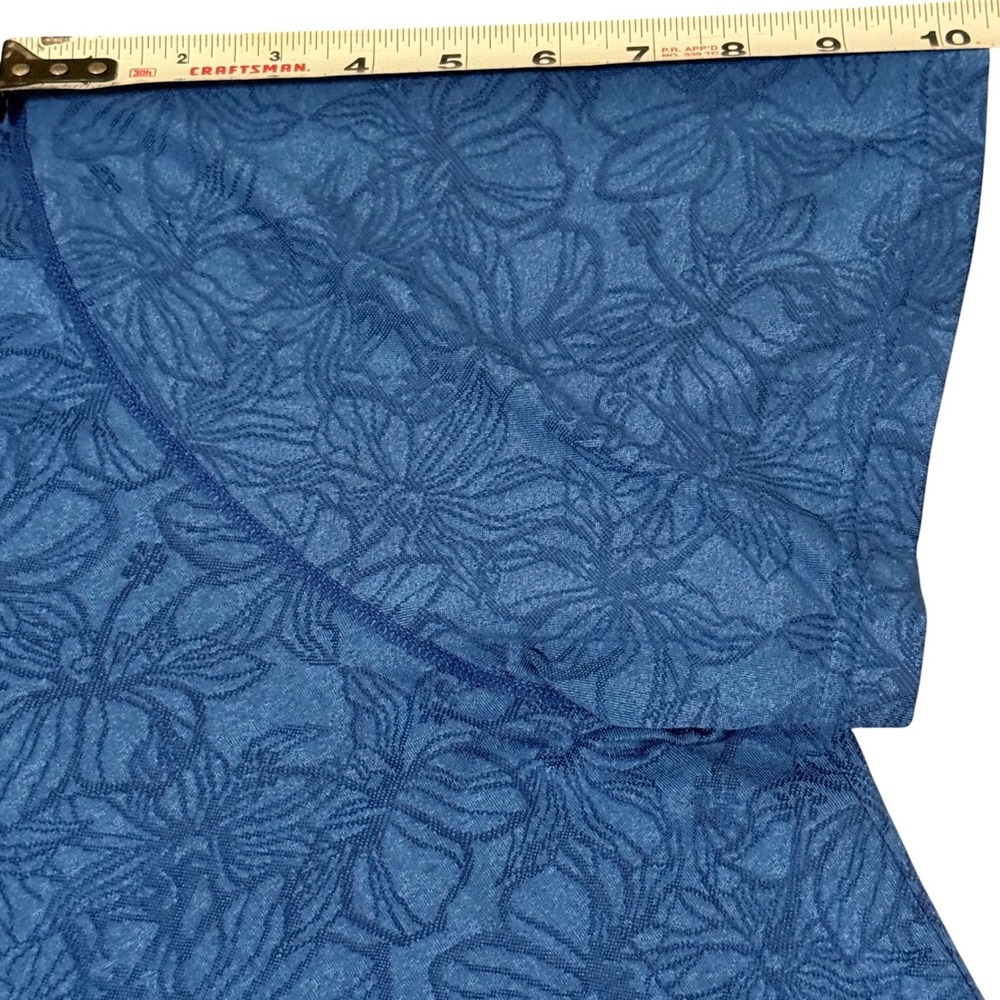 Robert Graham Mens 2XL Blue Floral Hibiscus Jacquard Polo Shirt Classic Fit - Picture 6 of 8